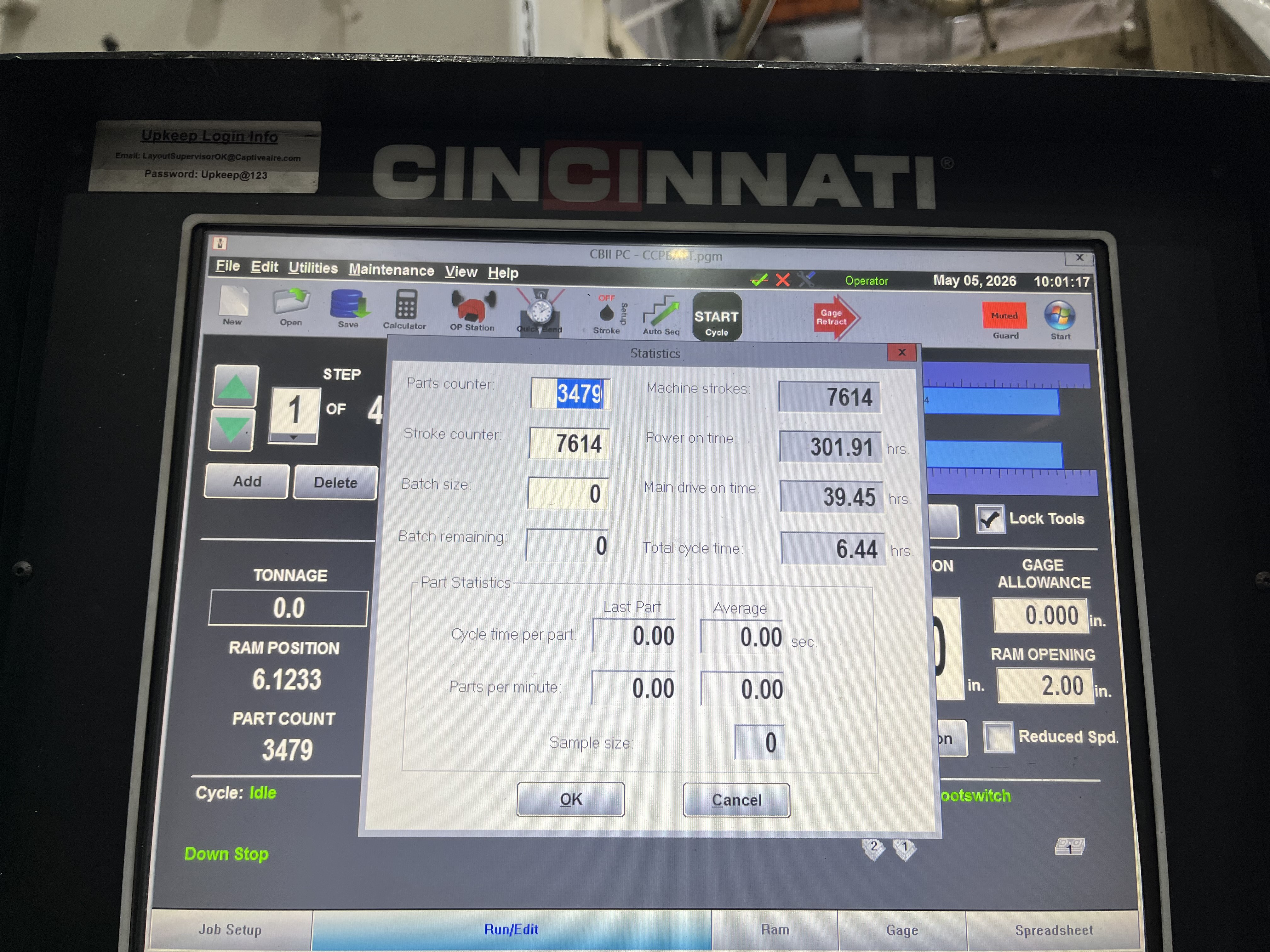 90 Ton X 12’  Cincinnati 90CBII Press Brake
